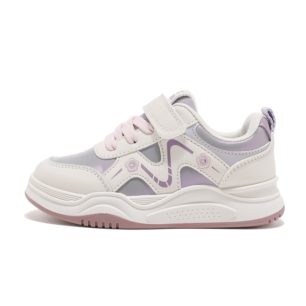 

Износостойкие, легкие, амортизирующие, низкие, детские, повседневные кроссовки для детей ABC KIDS, бежевый/фиолетовый