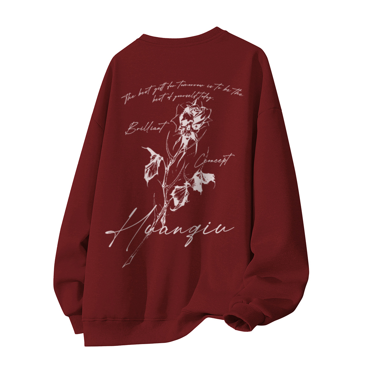 

Свитшот Unisex Crew Neck Moderate Heavyweight HUANQIU, burgundy