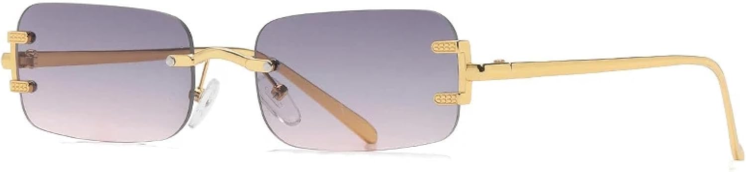 

Солнцезащитные очки с защитой от УФ-излучения UV400 | Без оправы из металла | Для женщин и мужчин | Для занятий спортом на открытом воздухе и вождения DSVIGF, Gray Pink