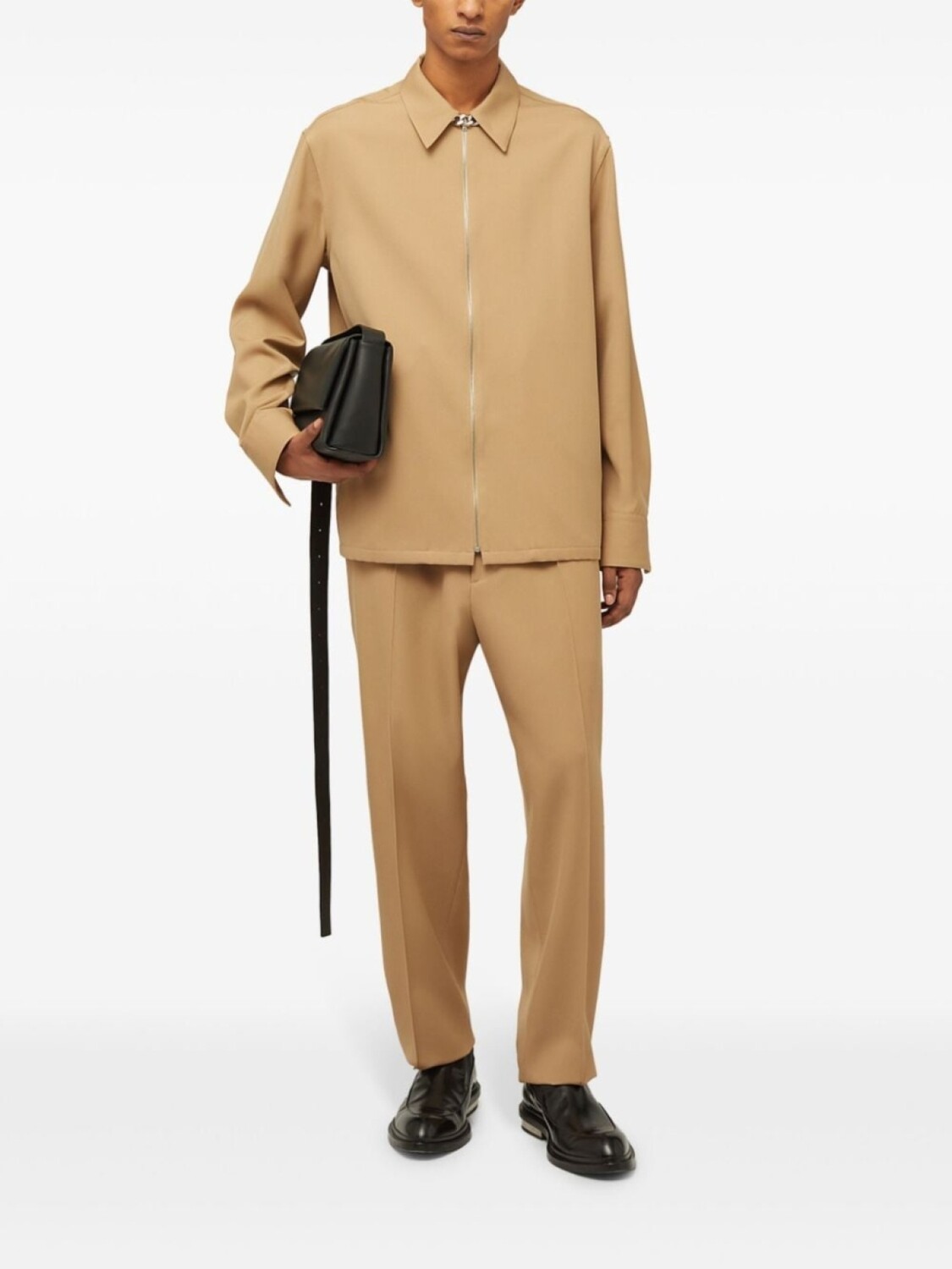 Jil Sander зауженные брюки с эластичным поясом, нейтральный цвет — фото 2