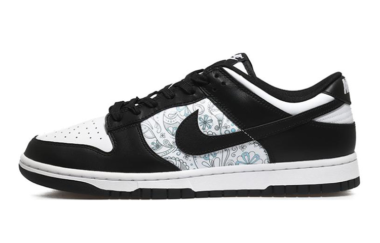 

Кроссовки Nike Dunk Skateboard Shoes Women's Low-Top Black White/Cyan