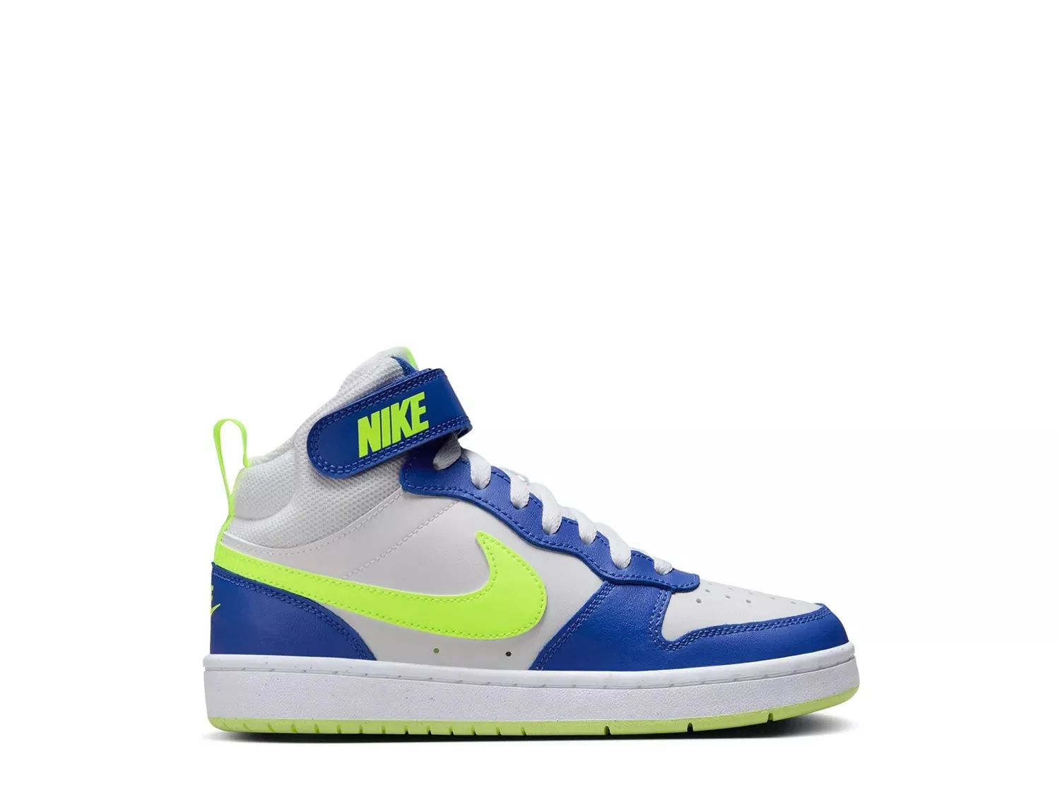 

Кроссовки Nike Court Borough Mid 2 — детские, белые/зеленые/синие