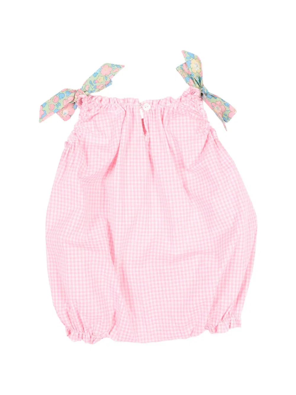 Комбинезон в клетку с оборками Pesciolino Rosso Kids, розовый — фото 2