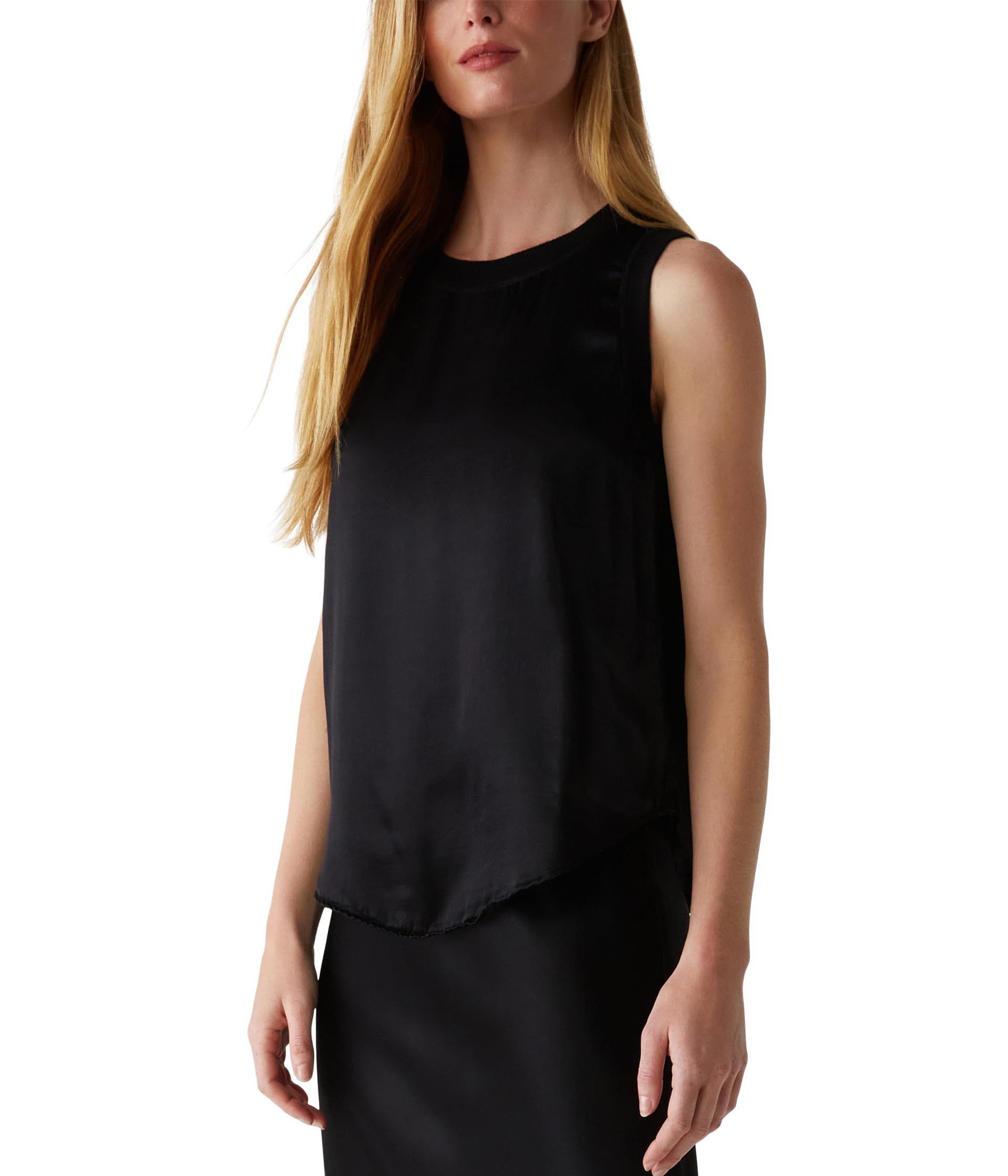 

Топ Michael Stars Shay Rib Binding Tank, черный