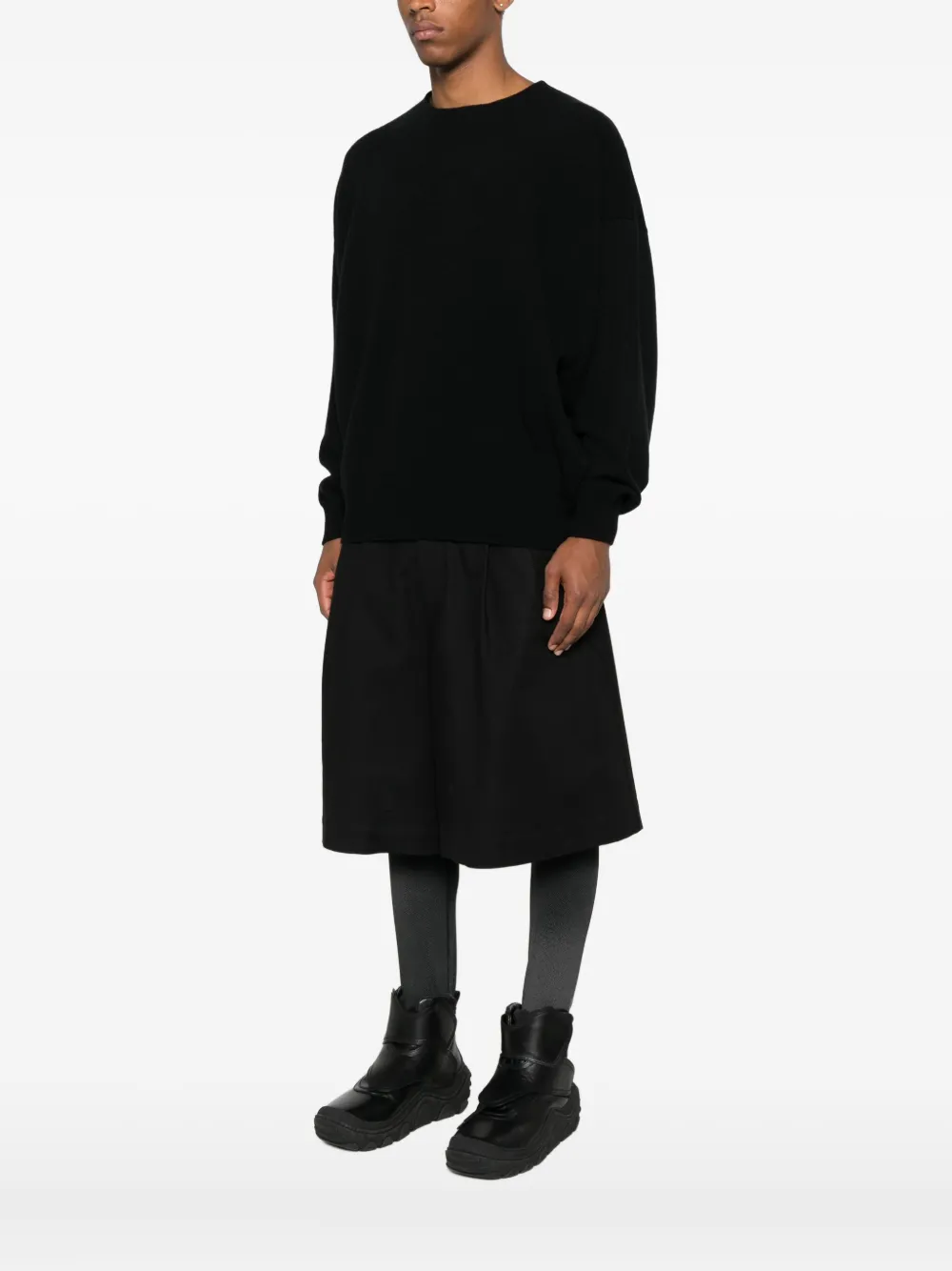 Шерстяной свитер с круглым вырезом Fear Of God, черный — фото 3