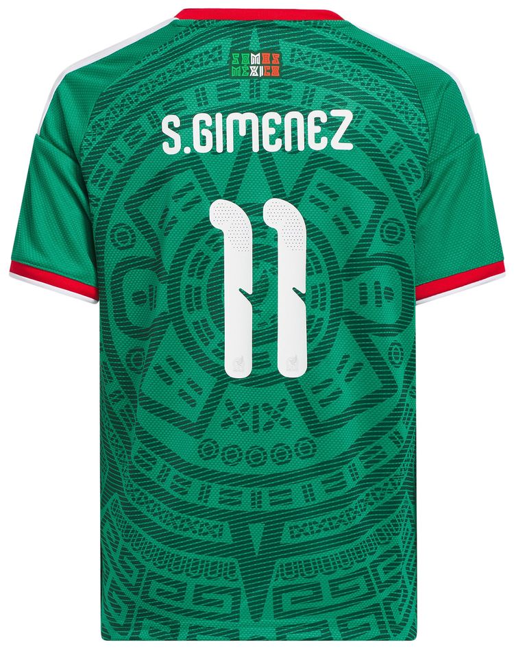 Домашняя футболка Adidas Mexico 26 Gimenez цвета «Bold Green» — фото 2