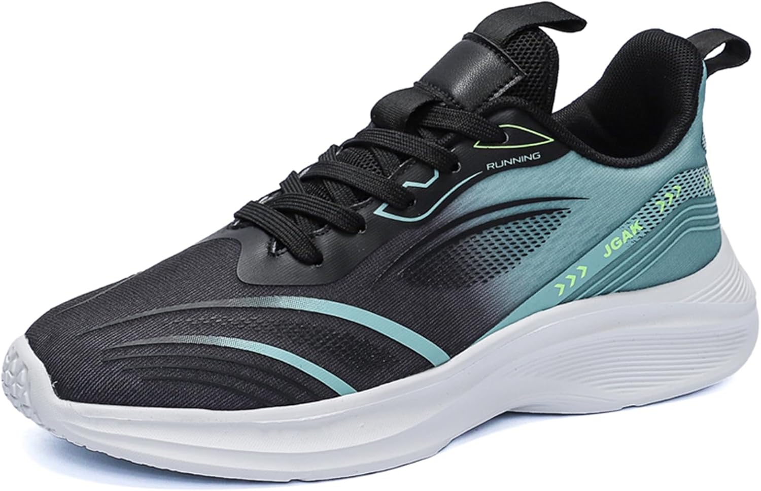 

Мужские спортивные кроссовки средней посадки с толстой подошвой, противоскользящие, легкие, удобные и модные, с сетчатыми шнурками для бега осенью и зимой, подходят для прогулок, покупок и занятий спортом Qaoterod, черный