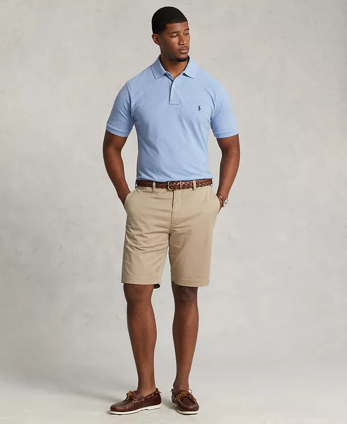 Мужская поло The Iconic Mesh большого и высокого размера Polo Ralph Lauren, синий — фото 4