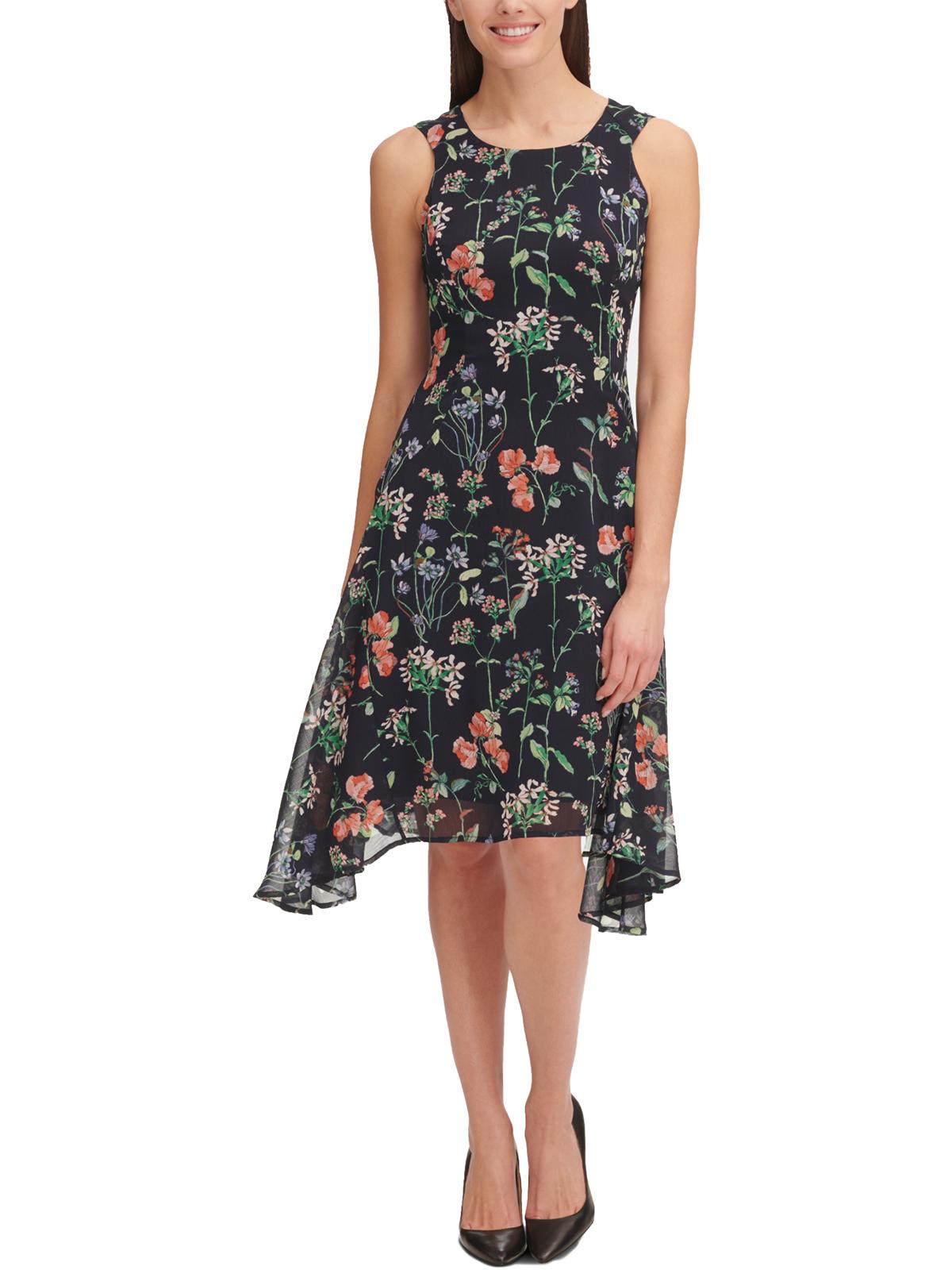 

Женское платье миди с цветочным принтом Hi-Low Tommy Hilfiger, цвет navy floral
