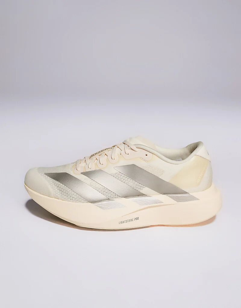 Кроссовки adidas Running Adizero EVO SL в кремово-белом и серебристом цветах Adidas Performance — фото 2