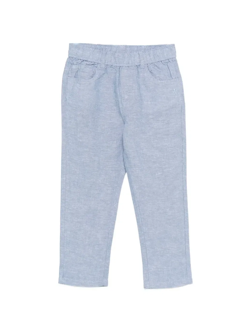 Брюки с вышивкой Trussardi Junior, синий