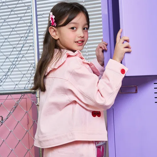 Куртка Cherry Stretch Cotton Jacket от MINIDOU, женская, розовая — фото 3