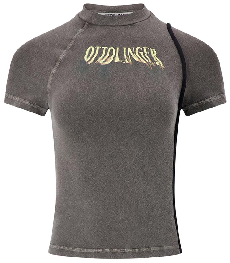 

Футболка Ottolinger Deconstructed Rib T-Shirt 'Green', зеленый