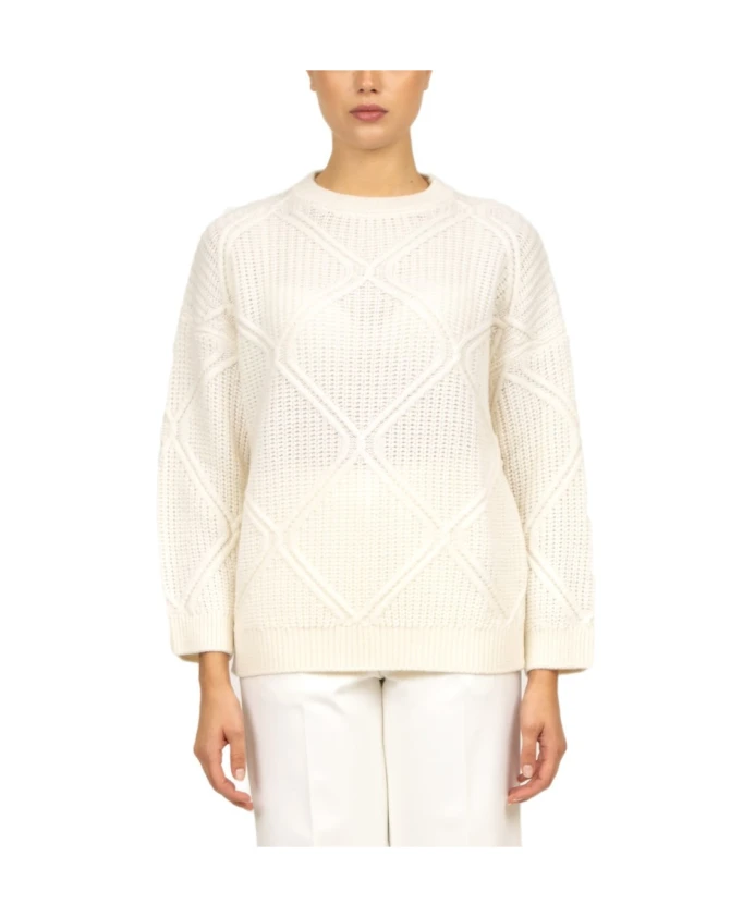 

Шерстяной свитер с геометрическим узором - цвет пемзы Liviana Conti, бежевый