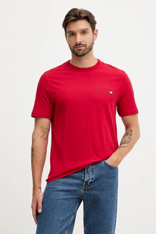 

Хлопковая футболка Tommy Hilfiger, красный