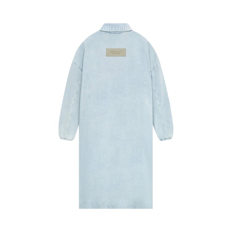 Пальто Fear of God Essentials Car Coat, цвет Light Washed Denim — фото 2