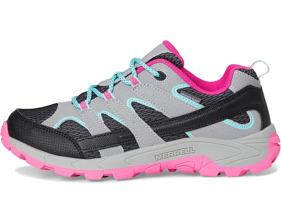 Детские треккинговые ботинки Merrell Moab Kdz Wp (Little Kids/Big Kids) Merrell Kids, Grey/Pink — фото 4