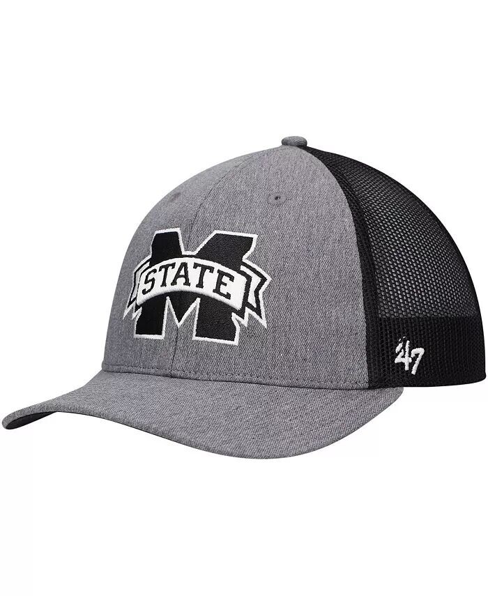 

47 Brand Мужская угольная регулируемая кепка Mississippi State Bulldogs Carbon Trucker '47 Brand