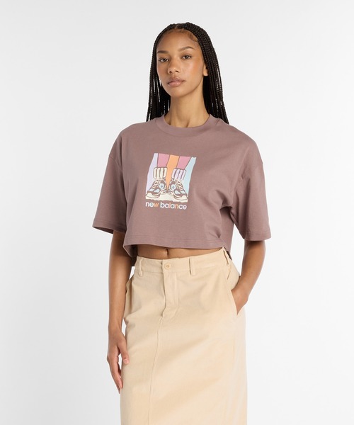 

Футболка с коротким рукавом, градиентная New Balance, коричневый