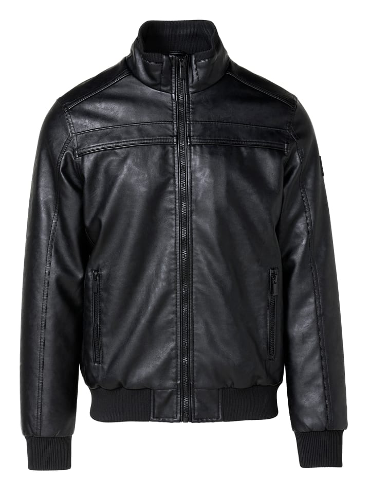 

Куртка из искусственной кожи ЧЕРНОГО цвета KOROSHI