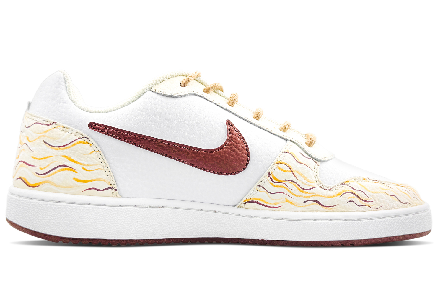 Nike Ebernon устойчивые к истиранию низкие кроссовки для скейтбординга мужские white gold — фото 4