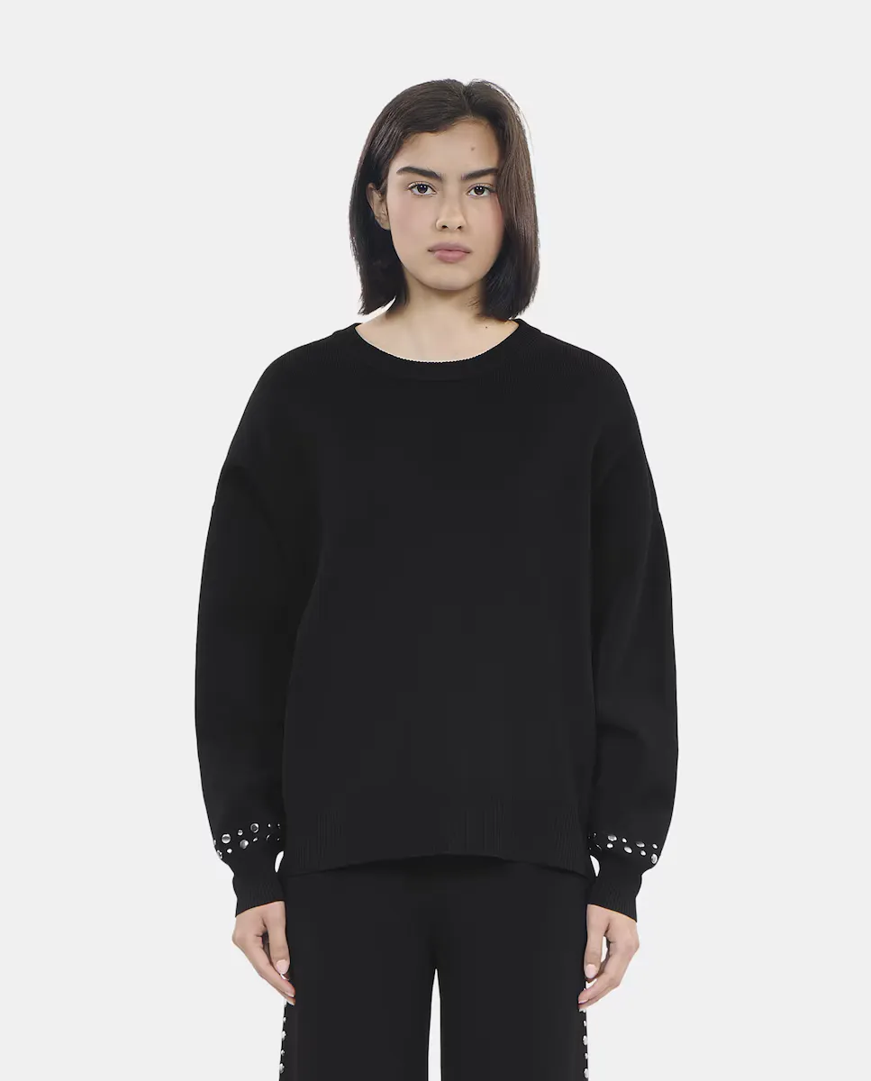 

Женская толстовка с шипами и круглым вырезом The Kooples, черный