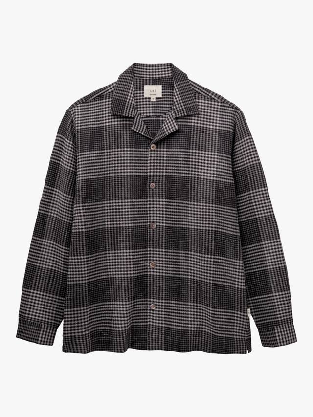 

Хлопковая кашемировая пижама с длинными рукавами в клетку CHÉ Studios, Grey Mid