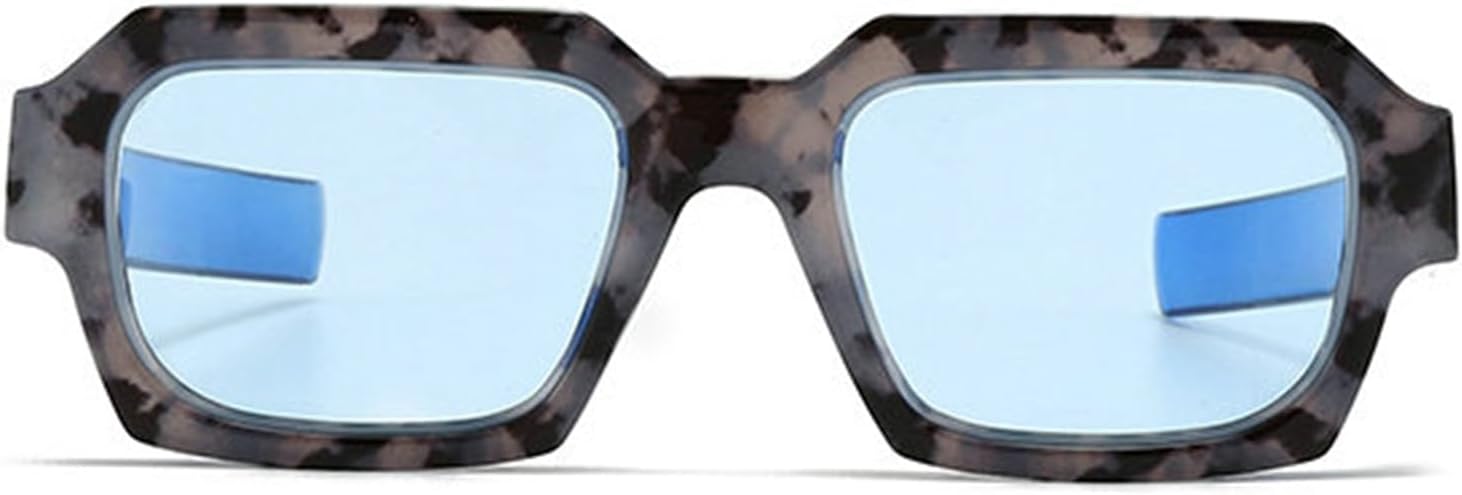 

Willochra Классические панк-солнцезащитные очки квадратной формы для мужчин, роскошные ретро-очки прямоугольной формы для женщин, толстая оправа, модные желтые очки F27, C3