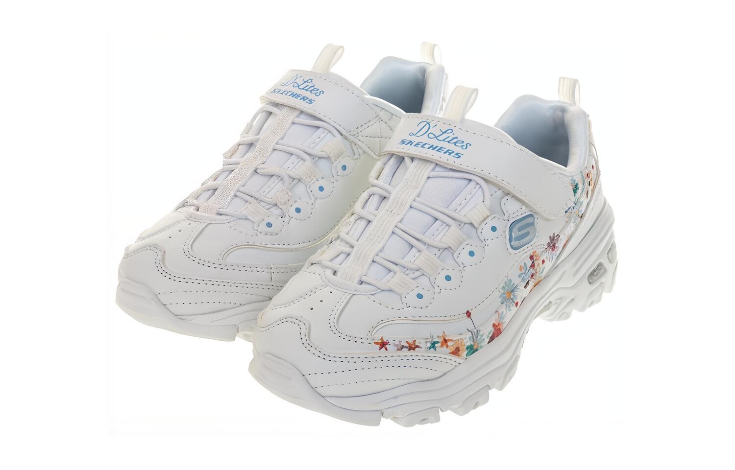 Кроссовки детские серии D"LITES GS Low-top белые Skechers — фото 4