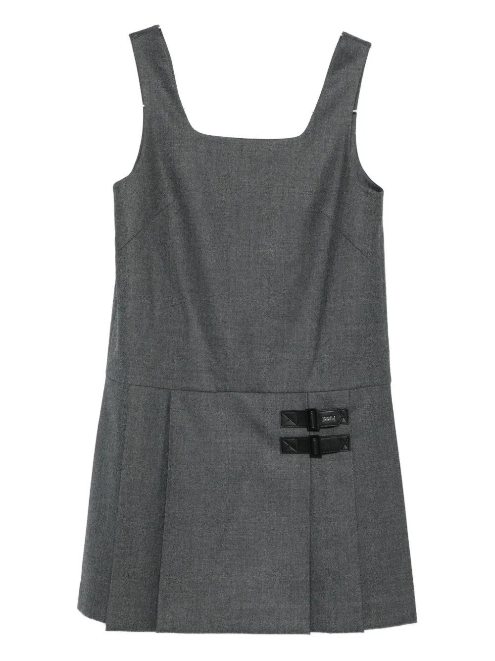 

Плиссированное мини-платье с пряжкой Juun.J, серый