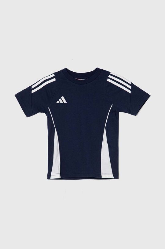 

Детская хлопковая футболка adidas Performance, темно-синий