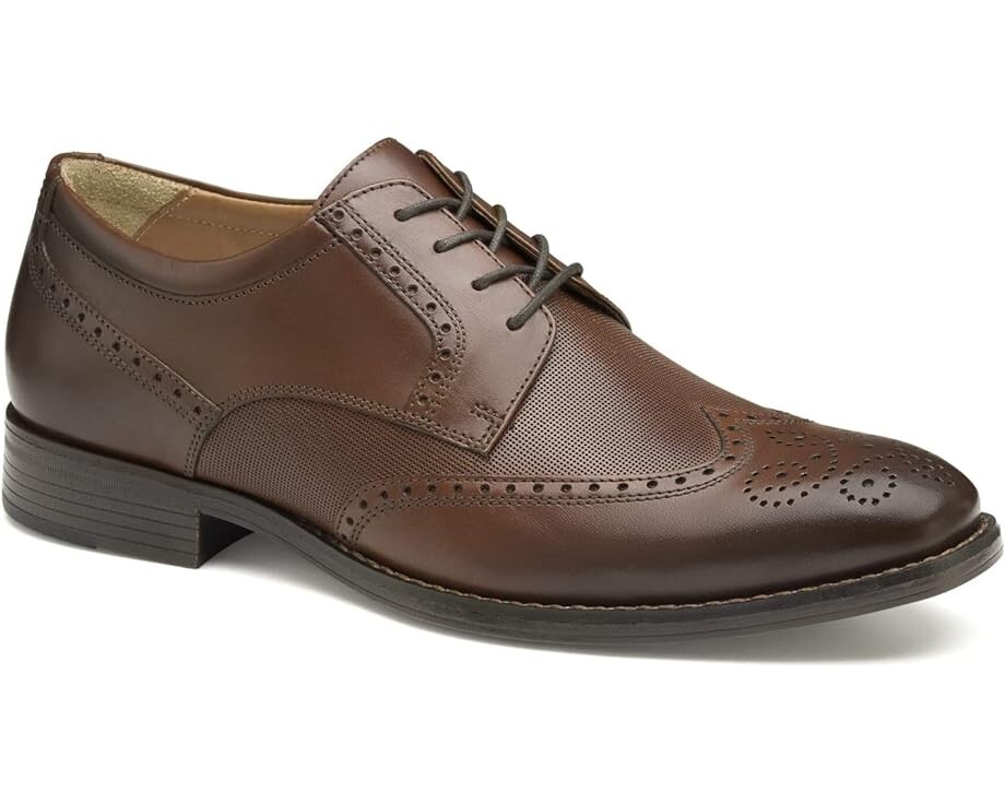 

Оксфорды Johnston & Murphy Lewis Embossed Wing Tip, цвет Tan Full Grain