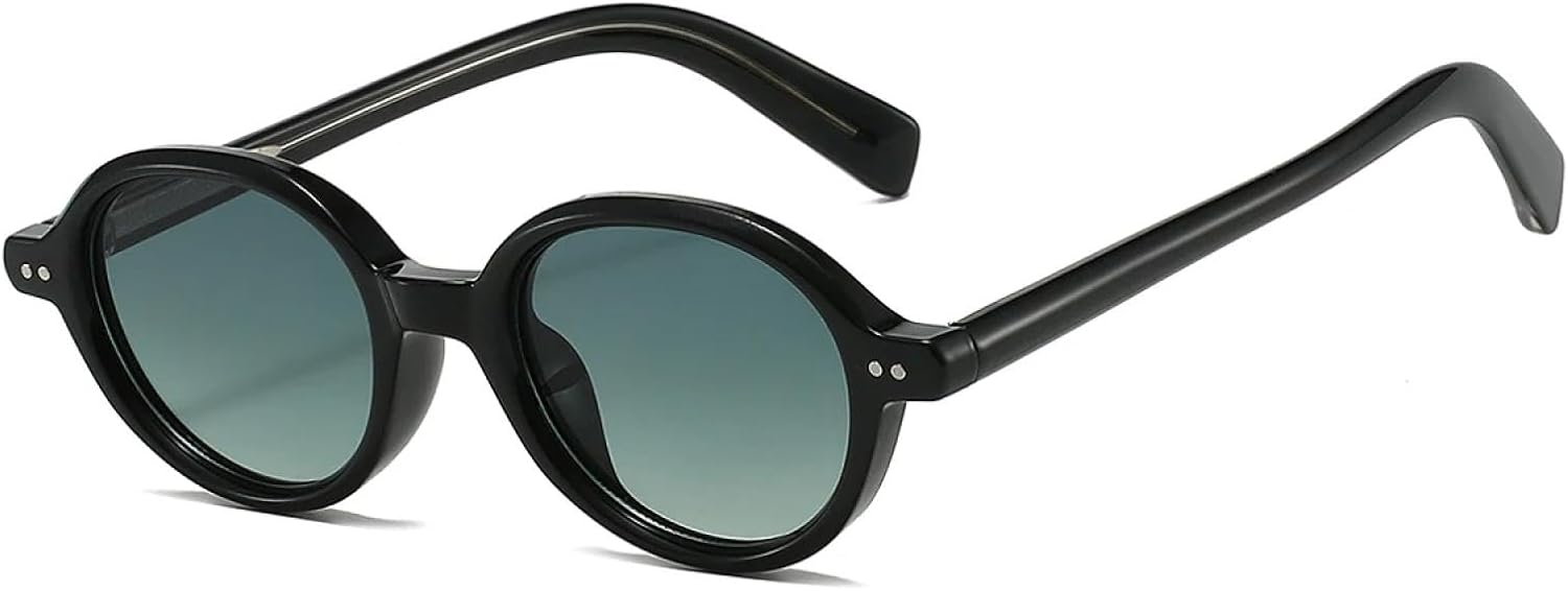 

Солнцезащитные очки с защитой от УФ-излучения UV400 | Овальные, для мужчин и женщин | Линзы конфетных цветов, для занятий спортом на открытом воздухе и вождения DSVIGF, Black-gradient Green