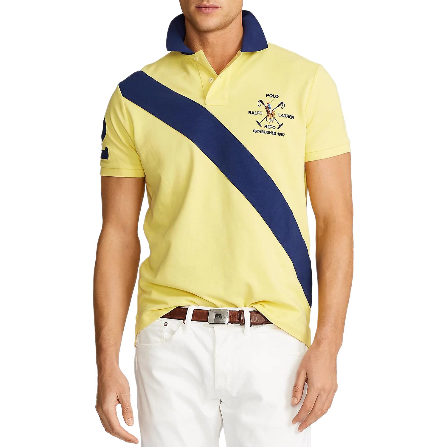 Polo Ralph Lauren Мужская поло желтого цвета — фото 4