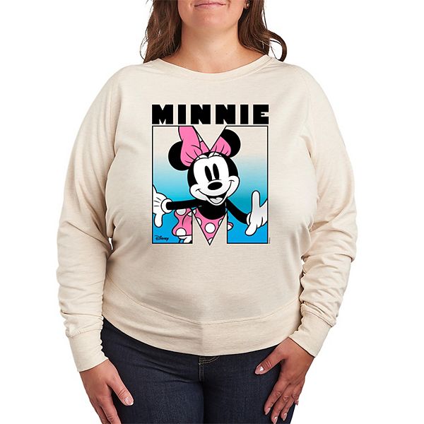 

Футболка с длинным рукавом Minnie Mouse plus size french terry Disney