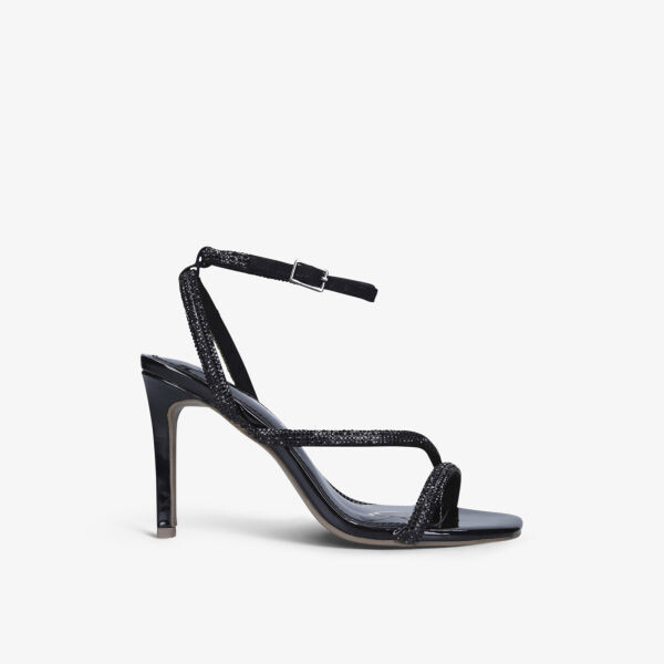 Босоножки на каблуке Paparazzi, инкрустированные стразами Carvela, черный