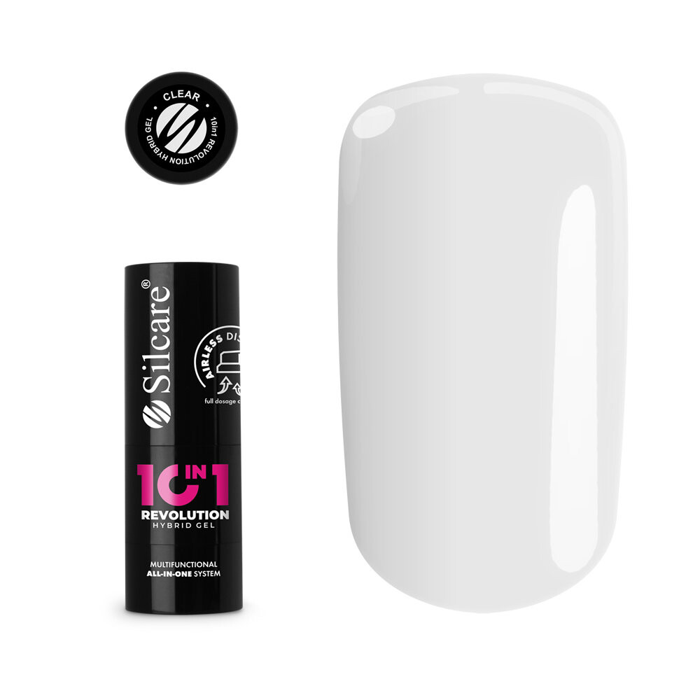 

Silcare, 10in1 Revolution Airless, гибридный лак для ногтей, прозрачный, 15 г