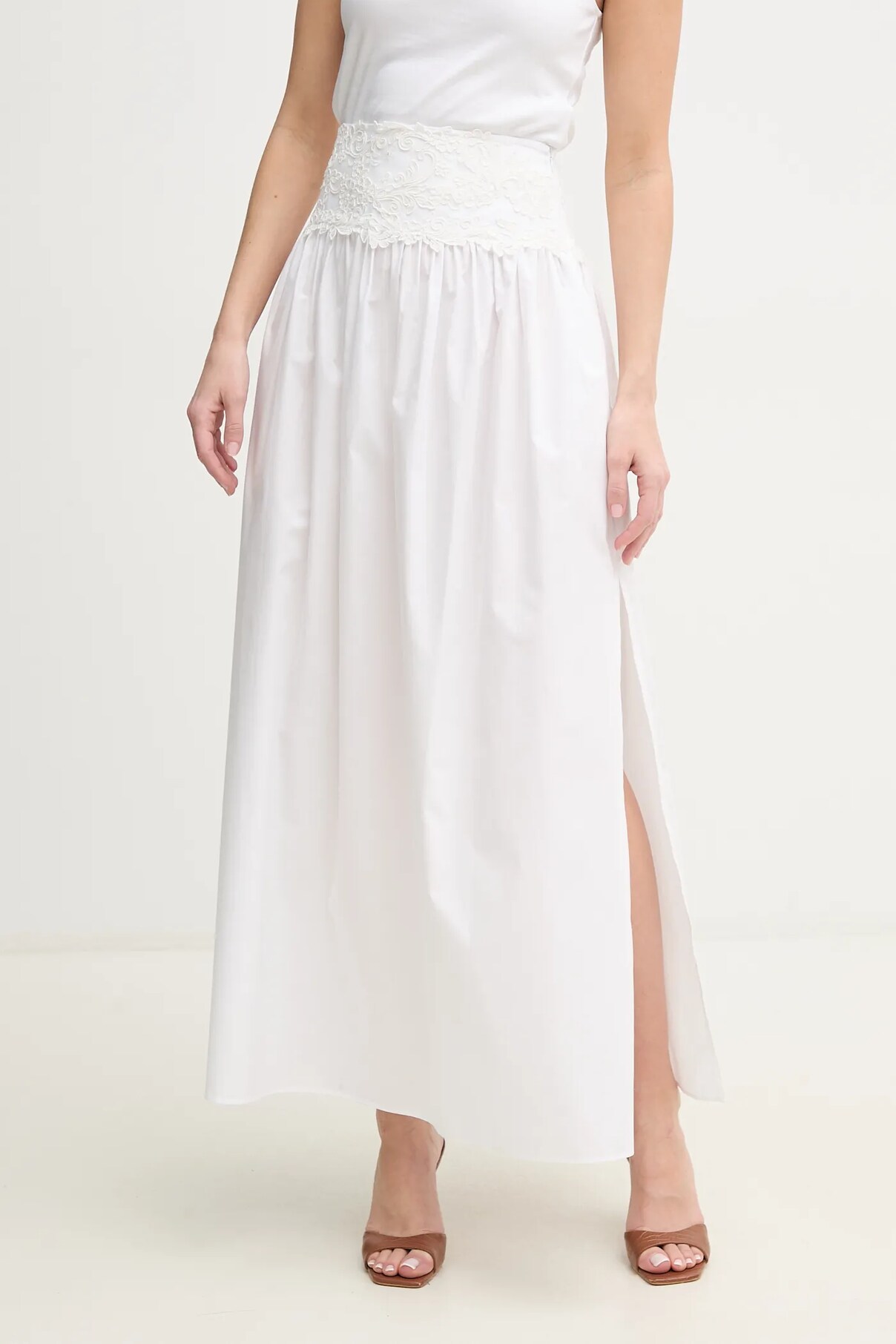 

Юбка из хлопка Ermanno Scervino, белый