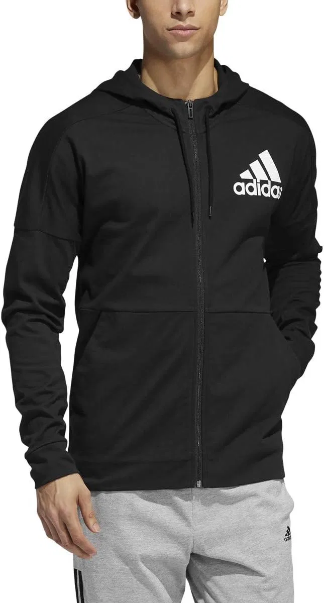 Мужская толстовка adidas на молнии с капюшоном для начала учебного года