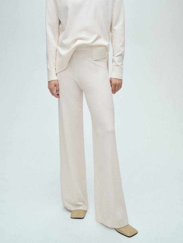 

Широкие трикотажные брюки vieira Mango, цвет Natural White