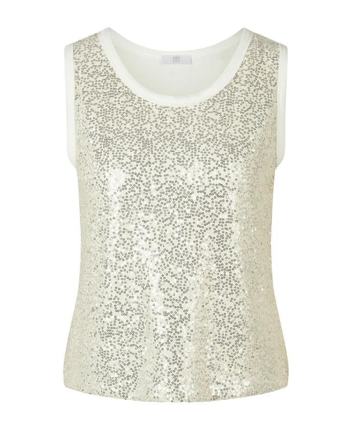 

Топ из трикотажа с пайетками Riani, желтый