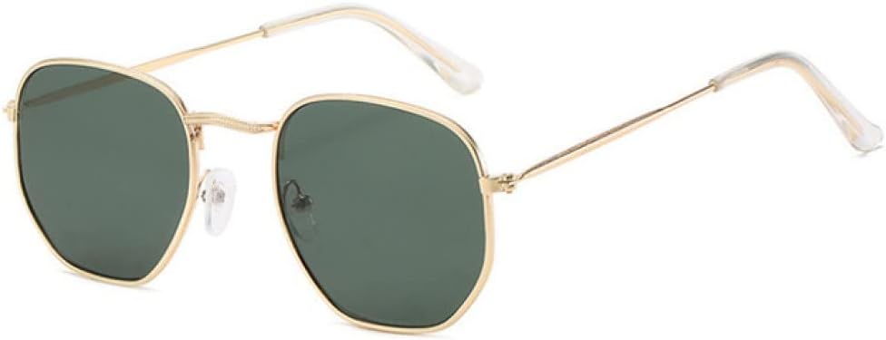 

Женские винтажные металлические квадратные солнцезащитные очки 2027 года, модные солнцезащитные очки для женщин, зеркальные очки с цветными линзами, дизайнерские MTZJH, Gold G15