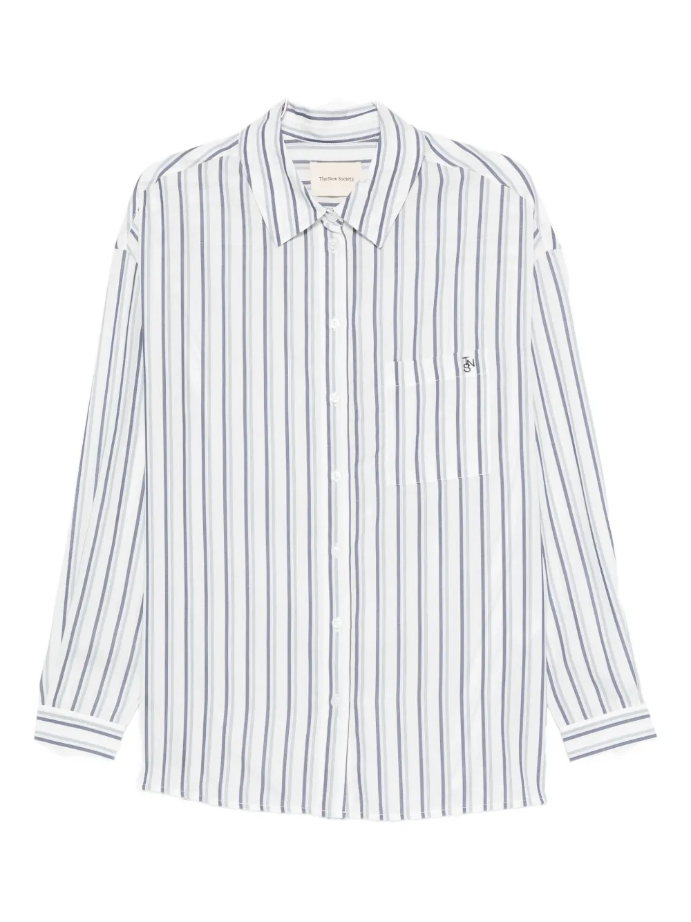 

Рубашка в полоску с карманом THE NEW SOCIETY, белый