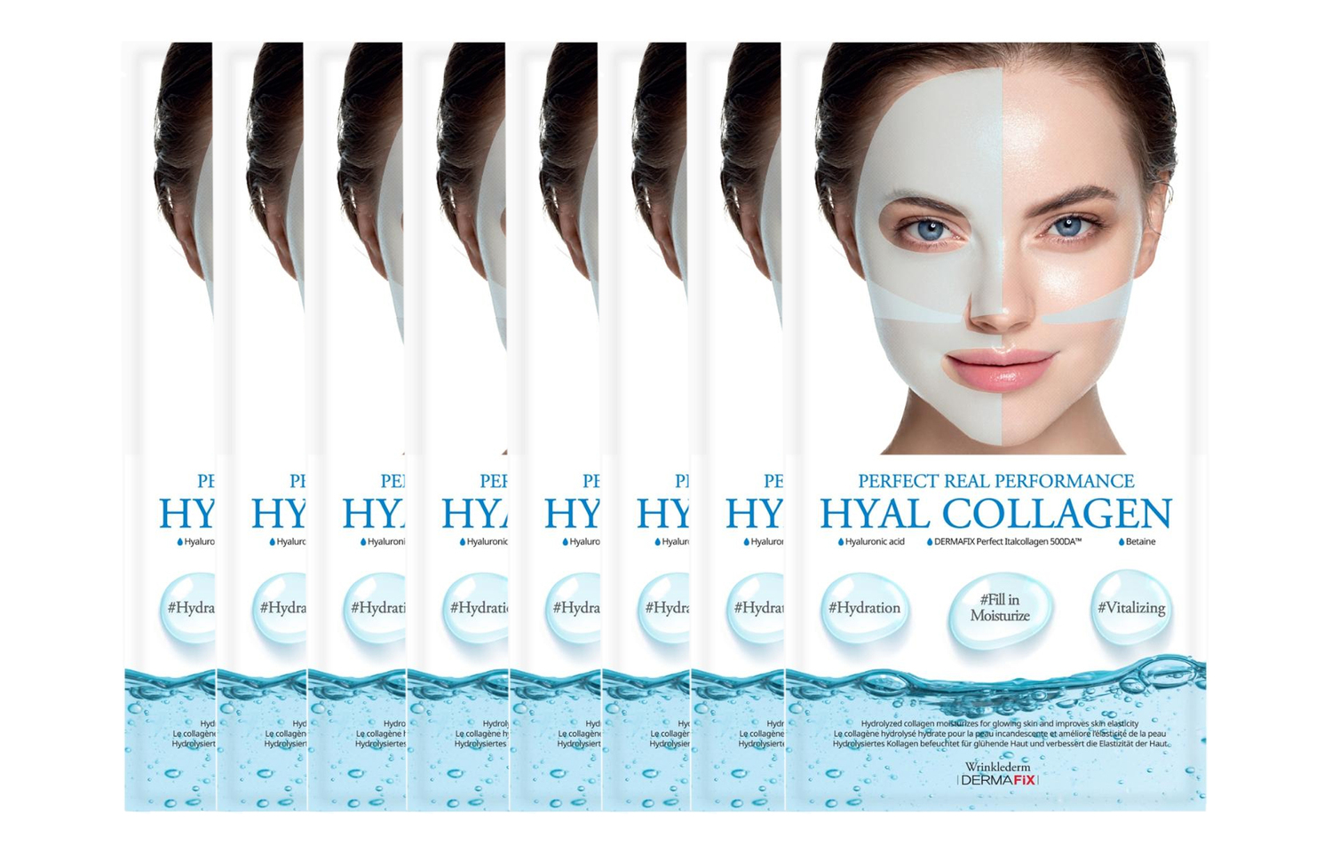 

DERMAFIX Пробник маска для лица с коллагеном и яичным белком гиалуроновая кислота подтягивающая, увлажняющая и питательная 1 шт