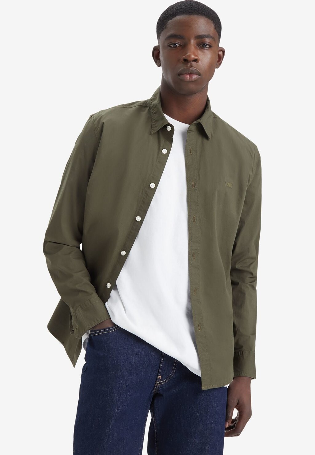 

Рубашка BATTERY Levi's, оливково-зеленый