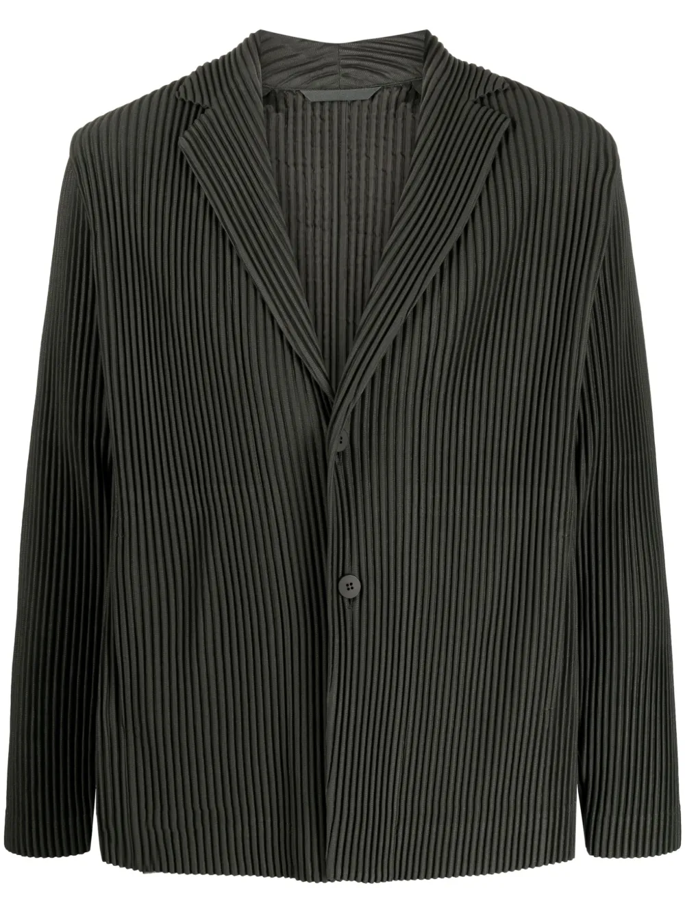 

Плиссированный однобортный пиджак Homme Plissé Issey Miyake, зеленый