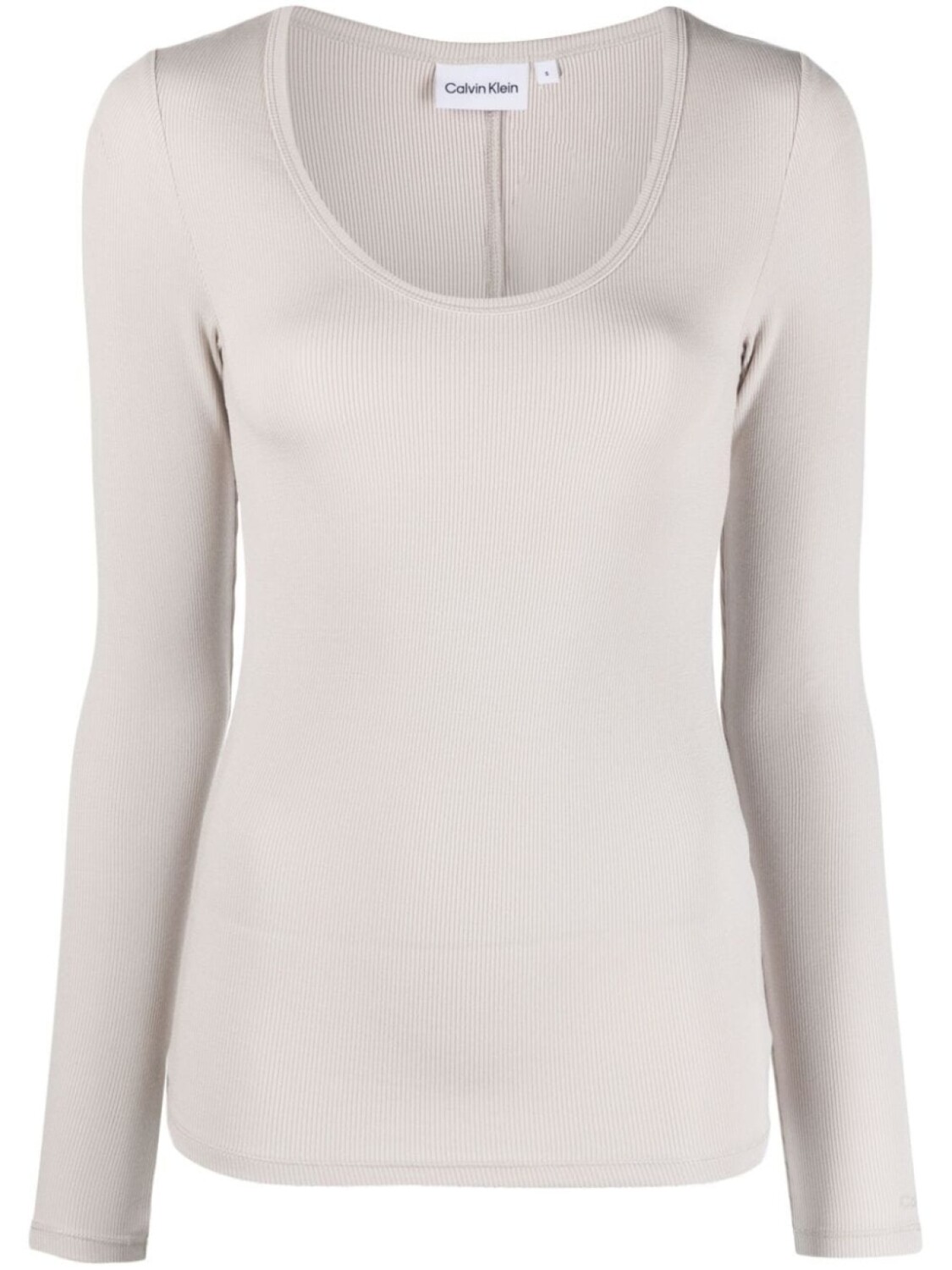 

Calvin Klein топ в рубчик, серый