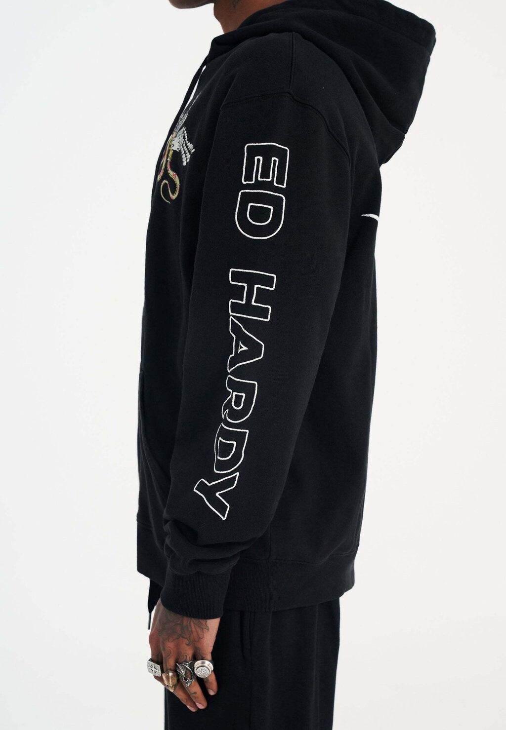 

Толстовка на молнии SNAKE AND EAGLE BATTLE Ed Hardy, черный