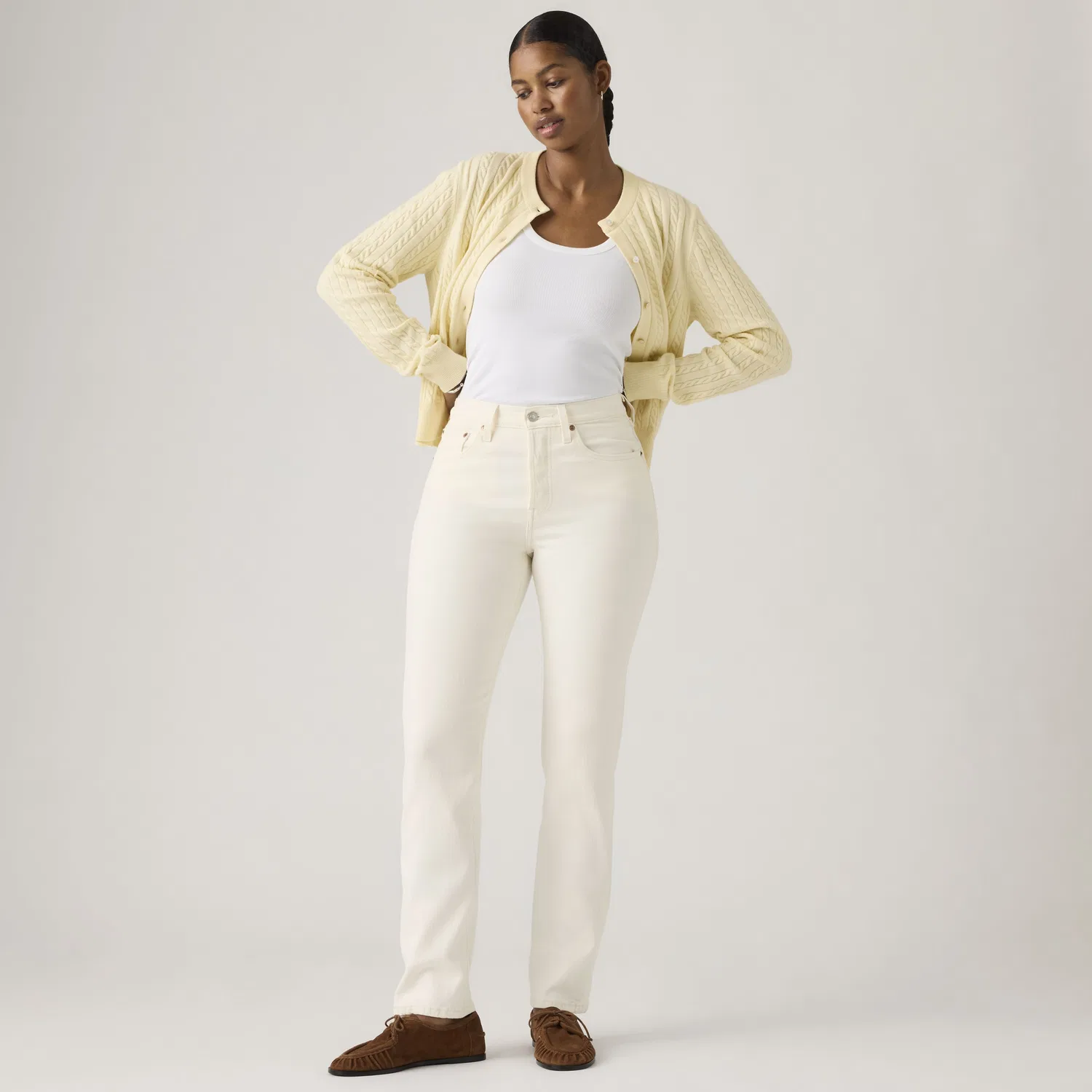 Женские джинсы 501 Original Fit Levi's, White