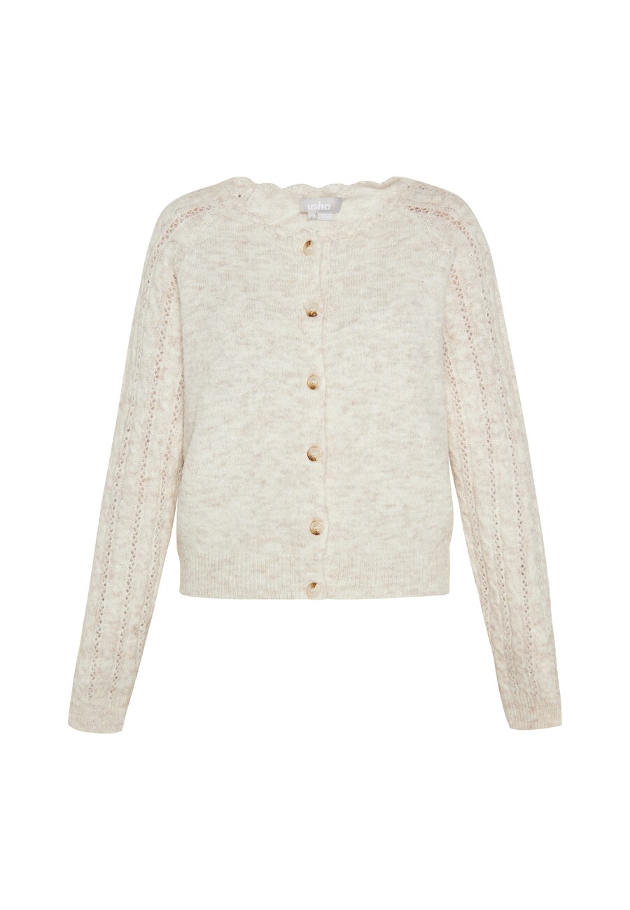 

Вязаный кардиган Usha, mottled beige